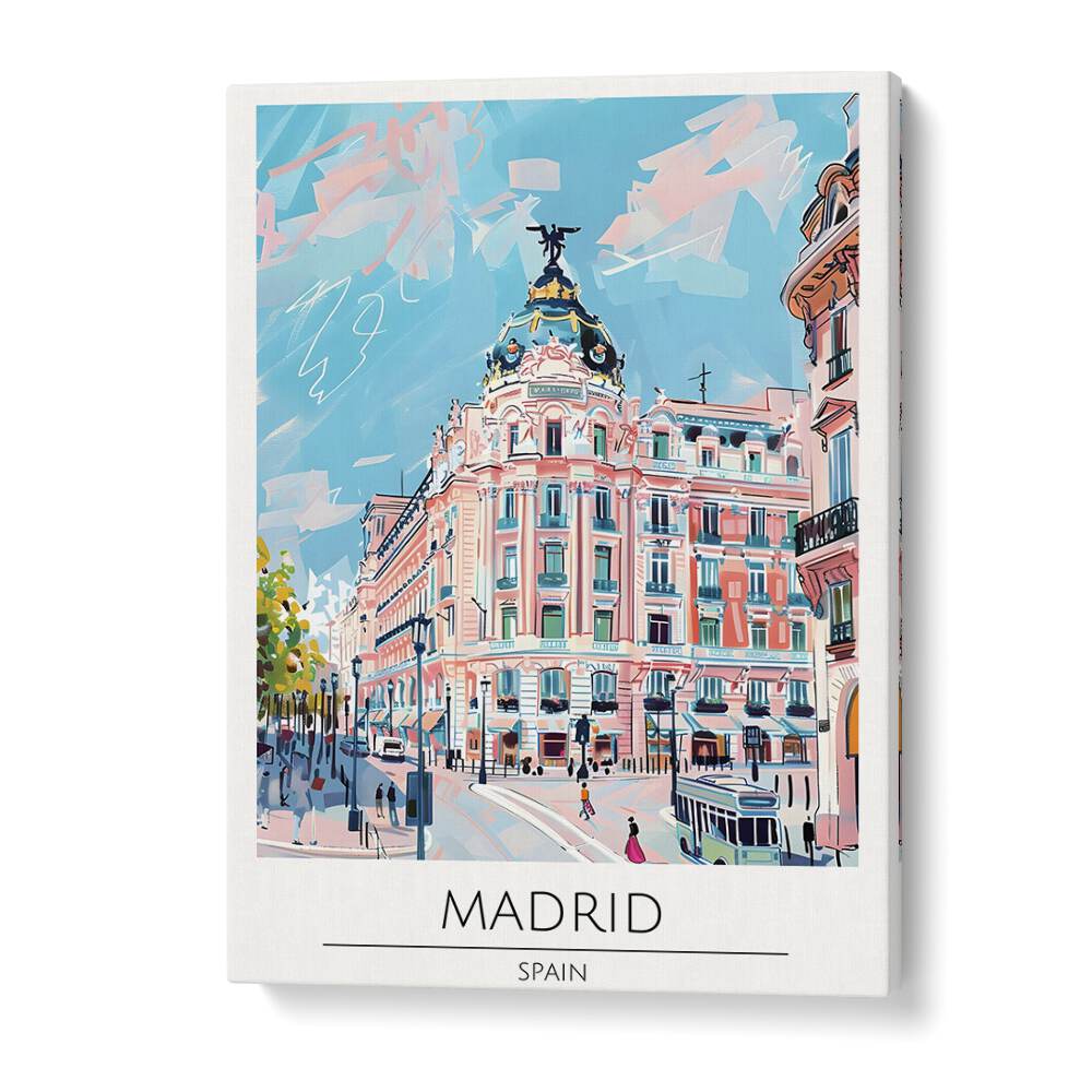 madrid travel posters in Gallery Wrap