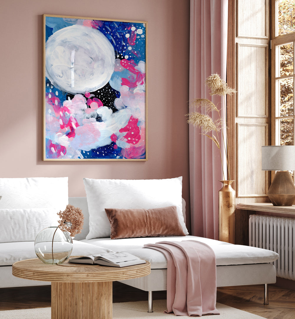 magic moon by ejaaz haniff abstract art prints Artwork I placed on a wall