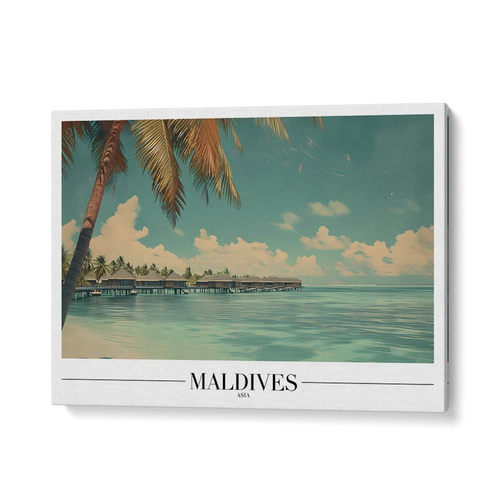 maldives-beach paradise travel posters in Gallery Wrap