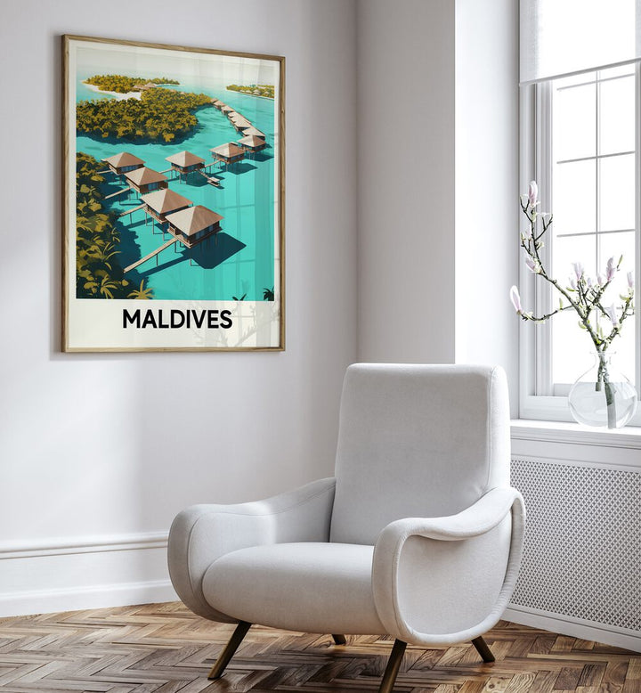 maldives travel posters Artwork I placed on a Wall 