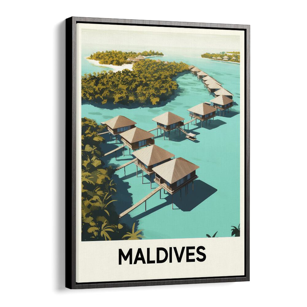 maldives travel posters in Black Floater Frame