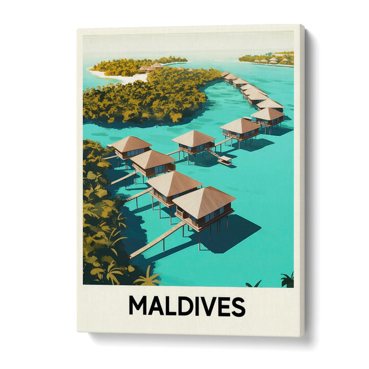 maldives travel posters in Gallery Wrap