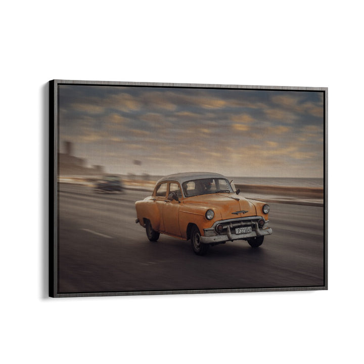 malecon II car poster in Black Floater Frame