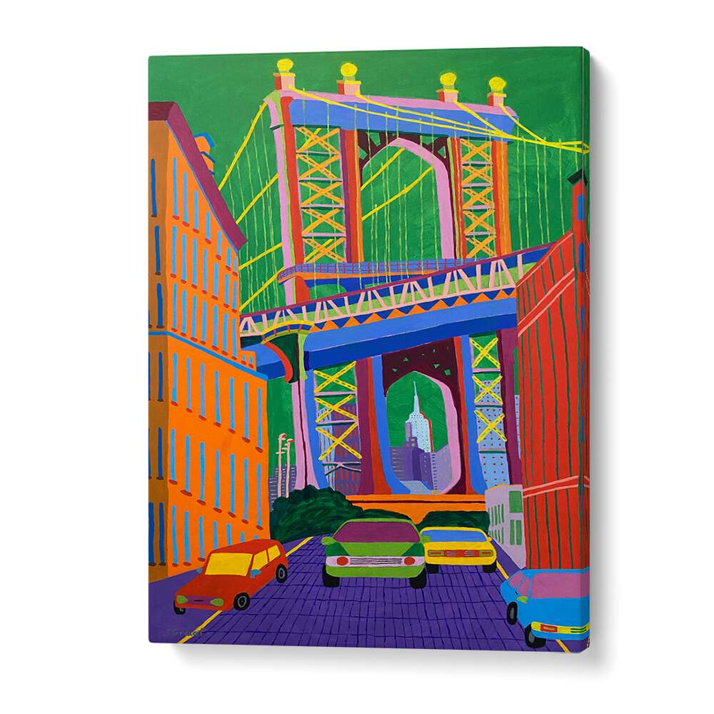 manhattan bridge landscape art prints in Gallery Wrap