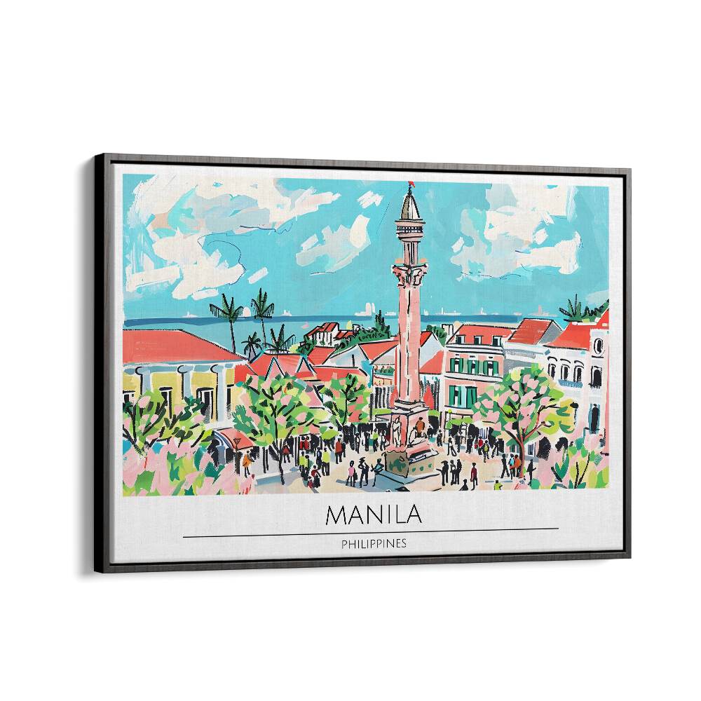 manila city-philippines II travel posters in Black Floater Frame