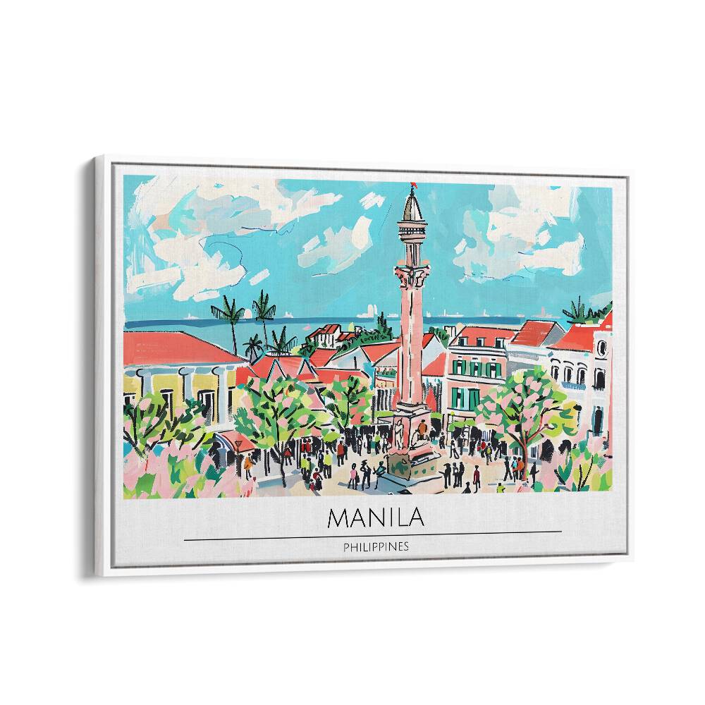 manila city-philippines II travel posters in White Floater Frame