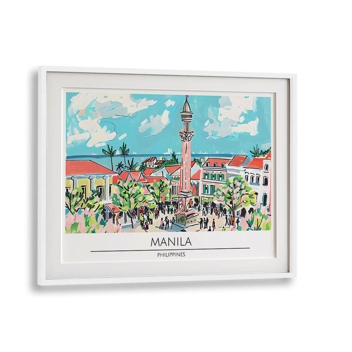 manila city-philippines II travel posters in White Frame With Mount