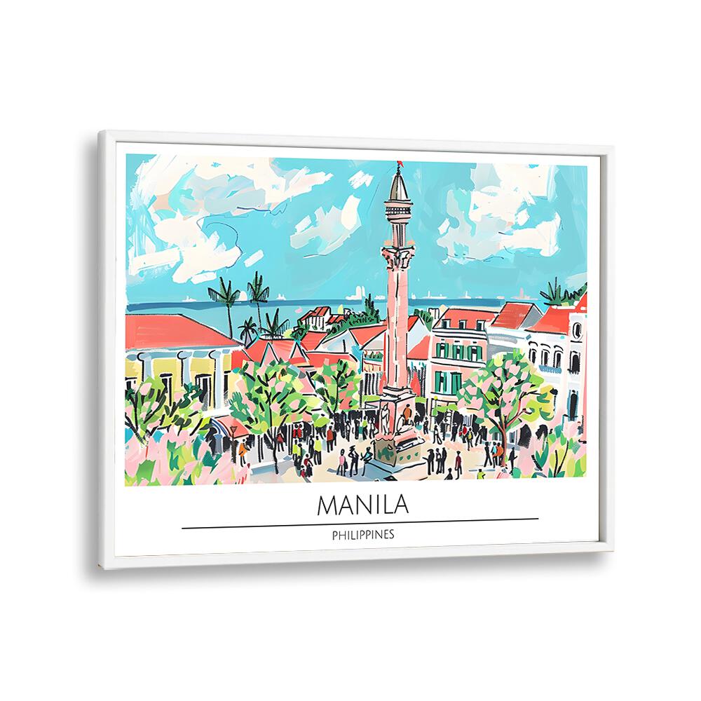 manila city-philippines II travel posters in White Plain Frame