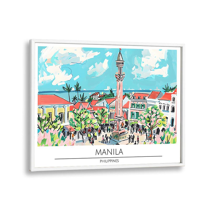 manila city-philippines II travel posters in White Plain Frame