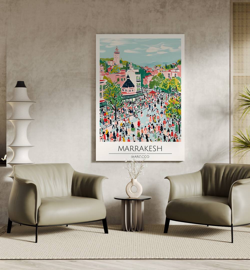 marrakesh-marocco travel posters Artwork I placed on a Wall