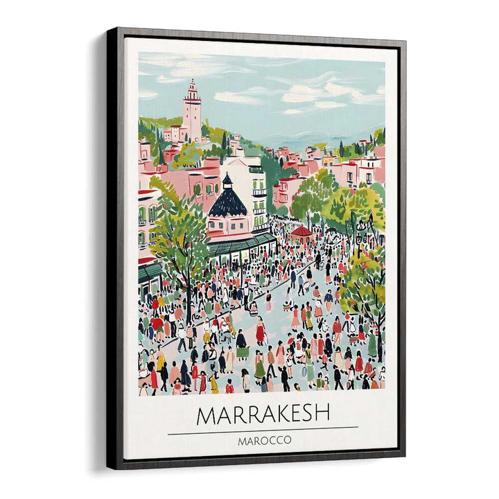 marrakesh-marocco travel posters in Black Floater Frame