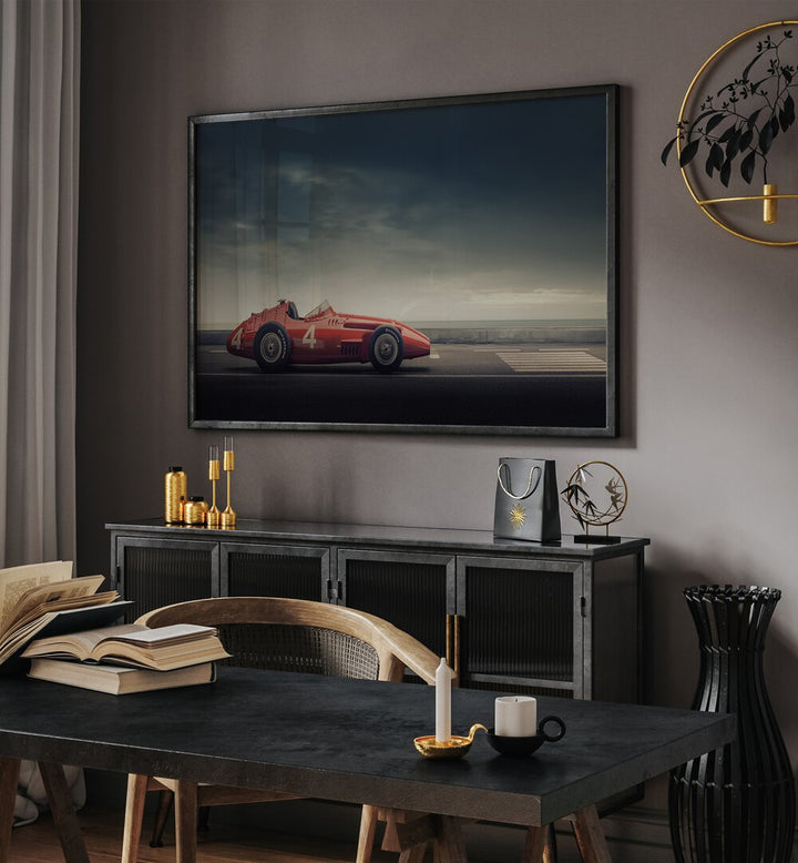 maserati f250 car poster Artwork III placed on a Wall 