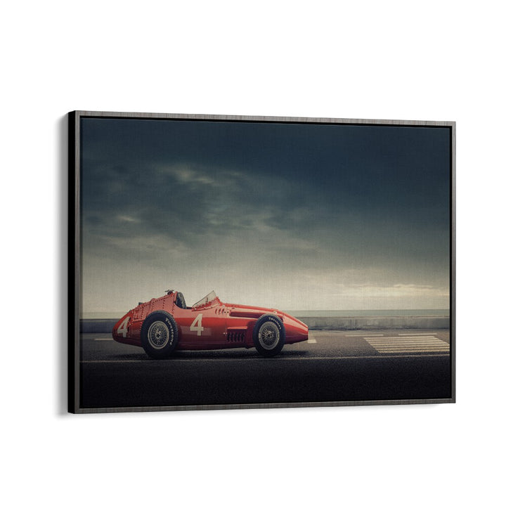 maserati f250 car poster in Black Floater Frame