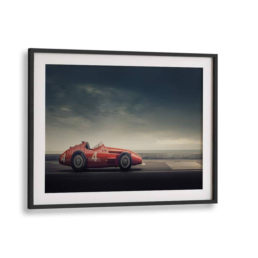 maserati f250 car poster in Black Frame With Mount