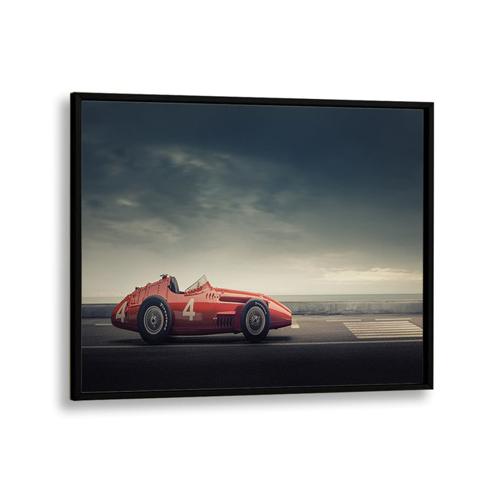 maserati f250 car poster in Black Plain Frame