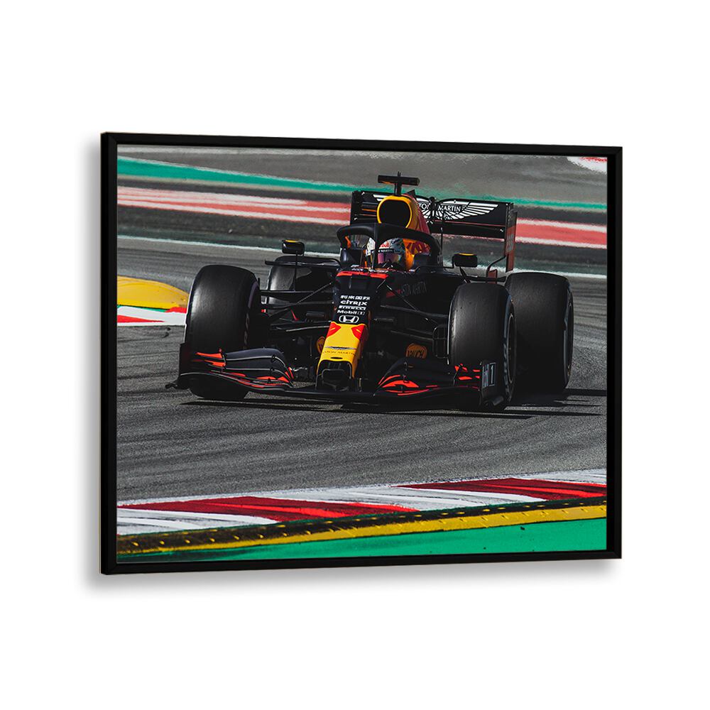 max verstappen car poster in Black Plain Frame