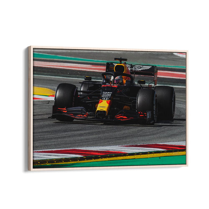 max verstappen car poster in Oak Wood Floater Frame