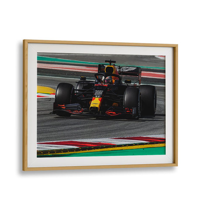 max verstappen car poster in Oak Wood Frame With Mount