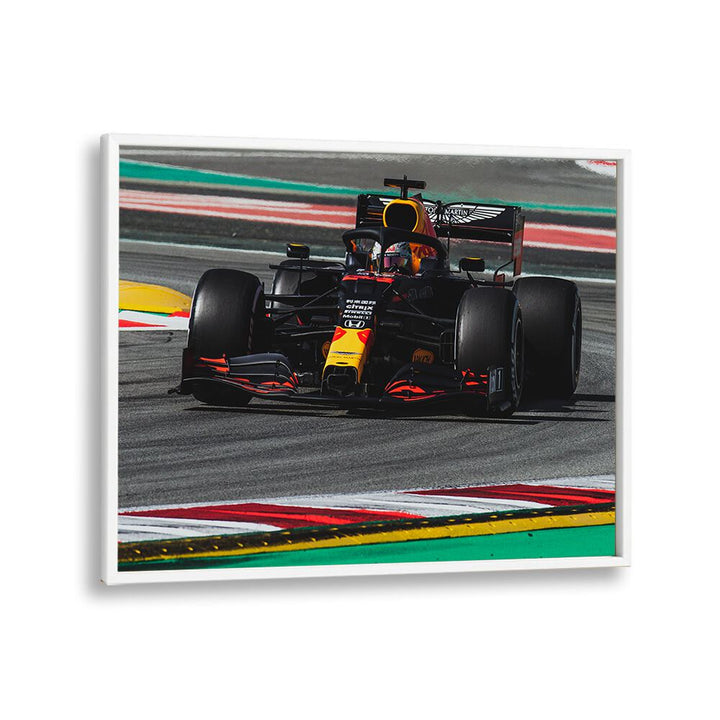 max verstappen car poster in White Plain Frame