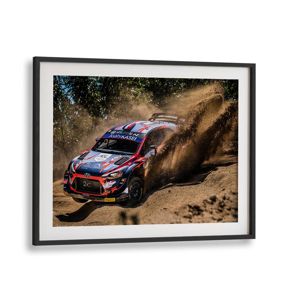 maximum attack car poster in Black Frame With Mount