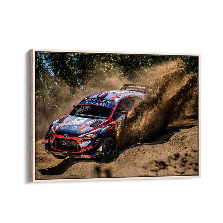 maximum attack car poster in Oak Wood Floater Frame