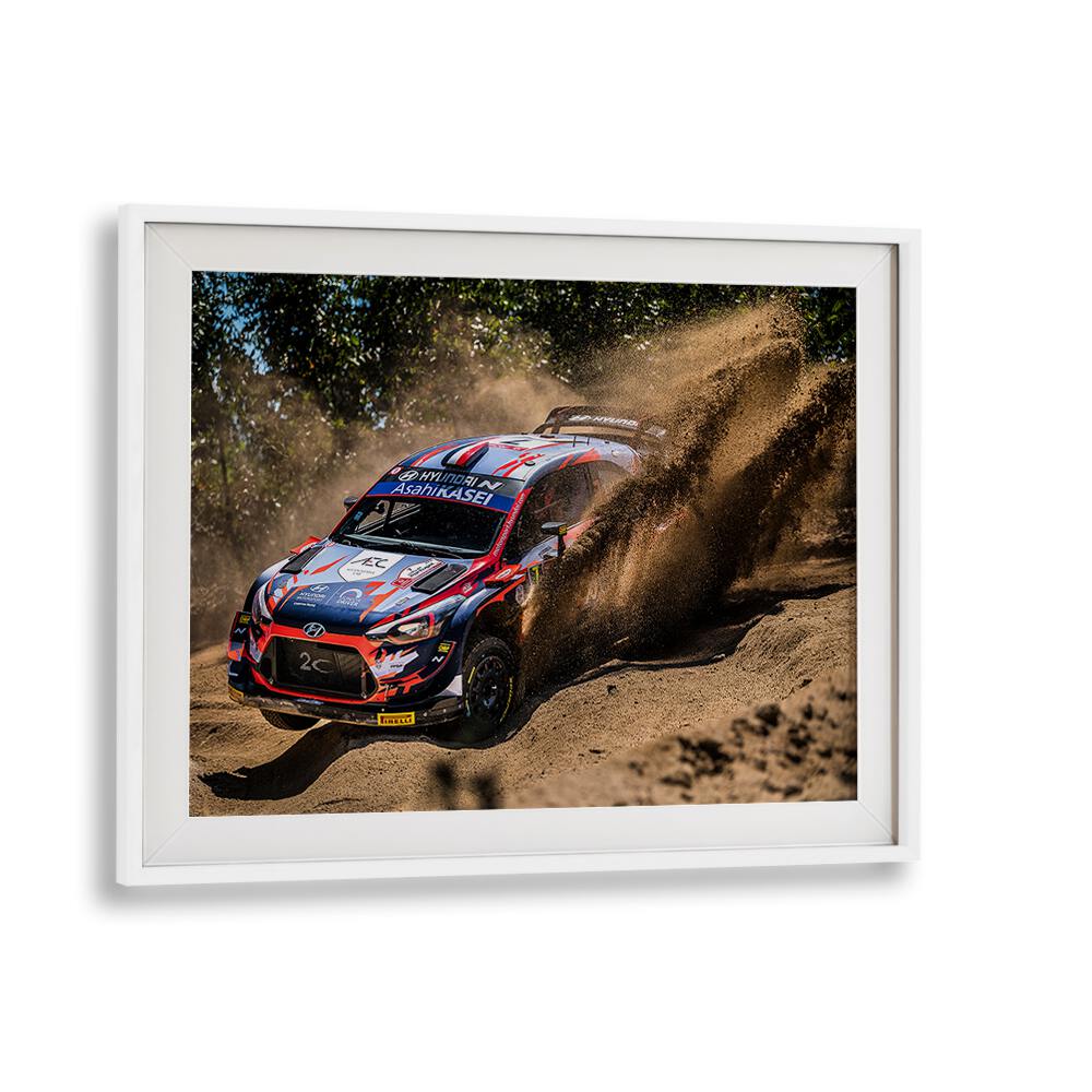 maximum attack car poster in White Frame With Mount