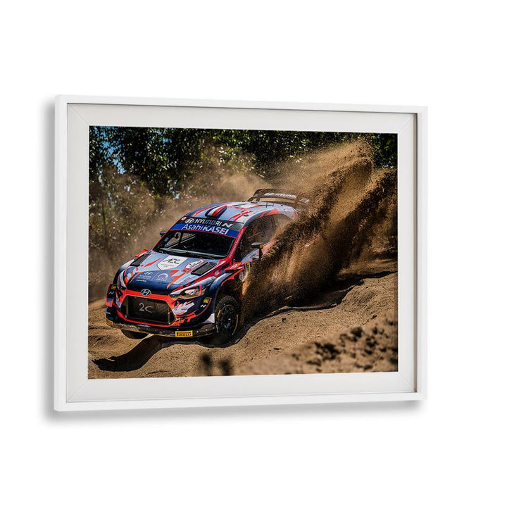 maximum attack car poster in White Frame With Mount