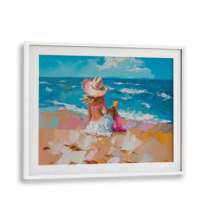 me time I electric wall art prints in White Frame With Mount