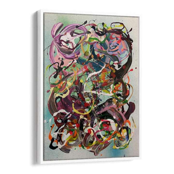 meiyo abstract paintings in White Floater Frame