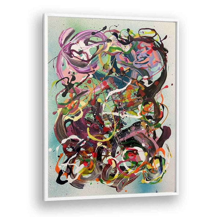 meiyo abstract paintings in White Plain Frame