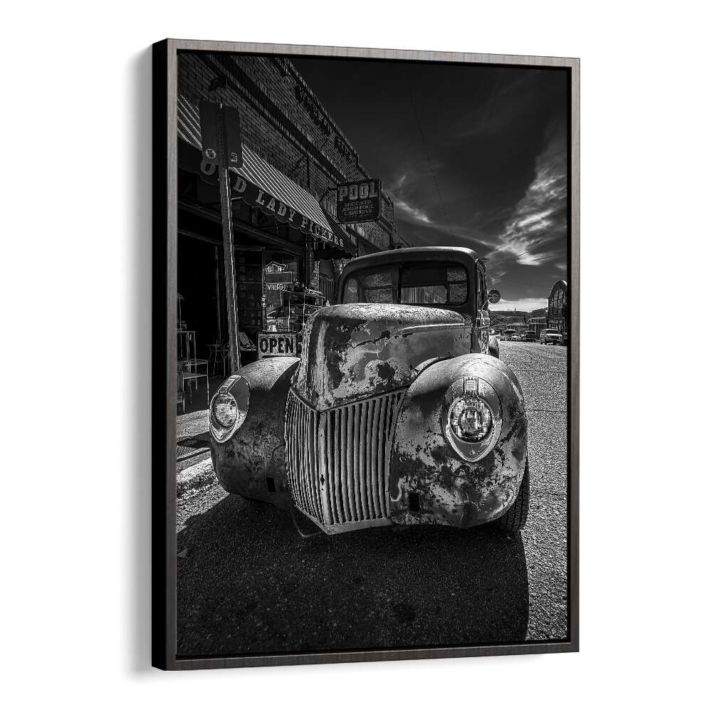 memory lane car poster in Black Frame With Mount