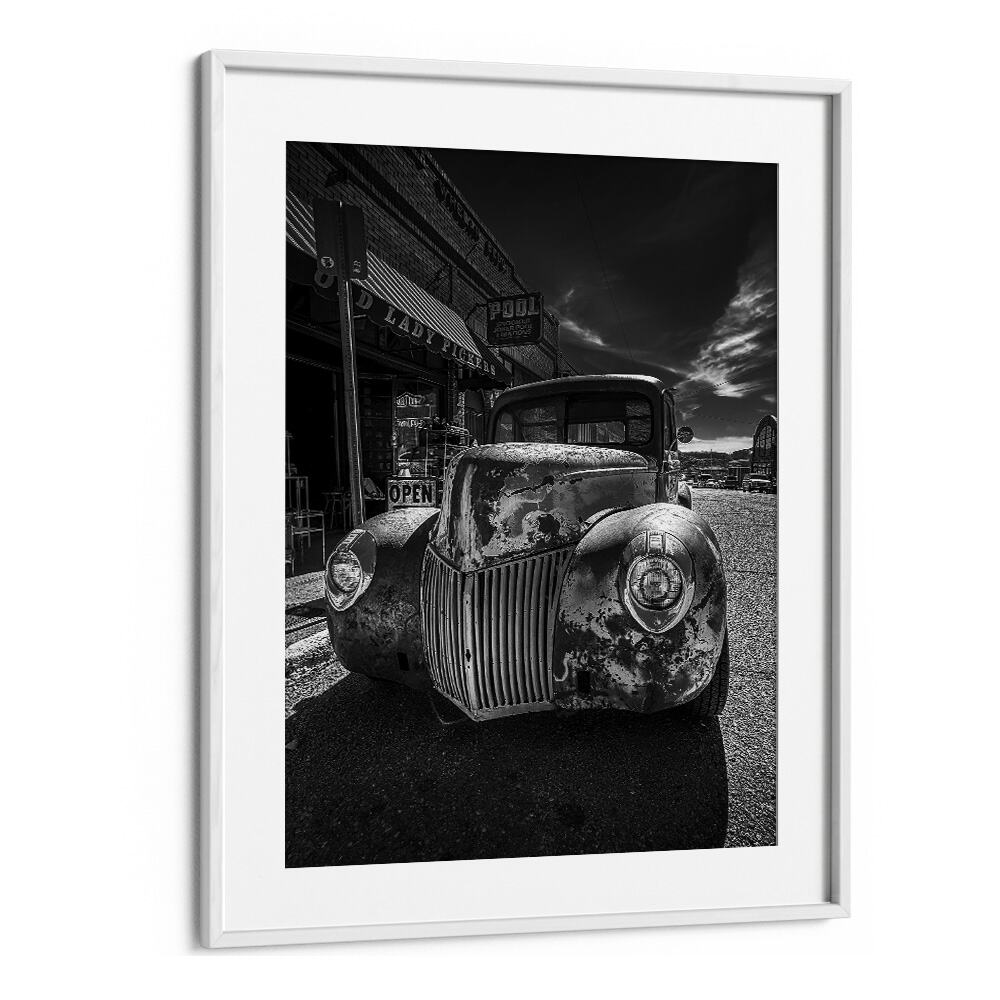 memory lane car poster in White Frame With Mount