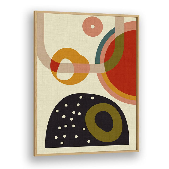 mid century cirque IV by ana rut bre abstract art abstract paintings in Oak Wood Plain Frame