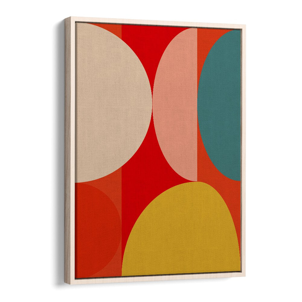 mid century pastel xiii by ana rut bre abstract art abstract paintings in Oak Wood Floater FrameWood-Floater-Frame