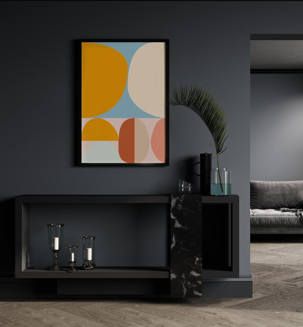 mid century pastel xv by ana rut bre abstract art abstract paintings Artwork III placed on a wall