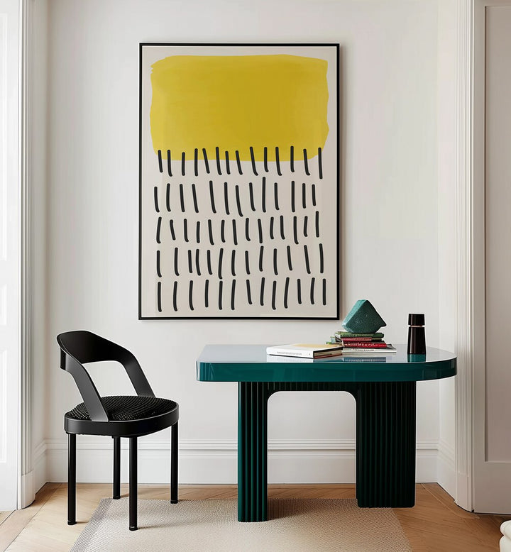 minimal abstract series III by jay stanley geometric paintings Artwork IIIplaced on a wall