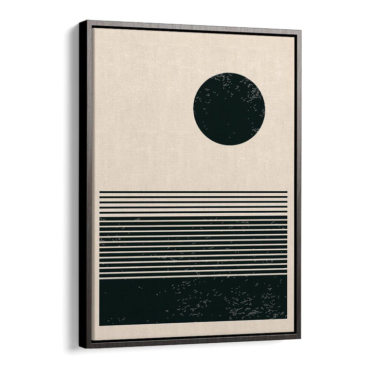 minimal abstract series IX by jay stanley geometric paintings in Black Floater Frame