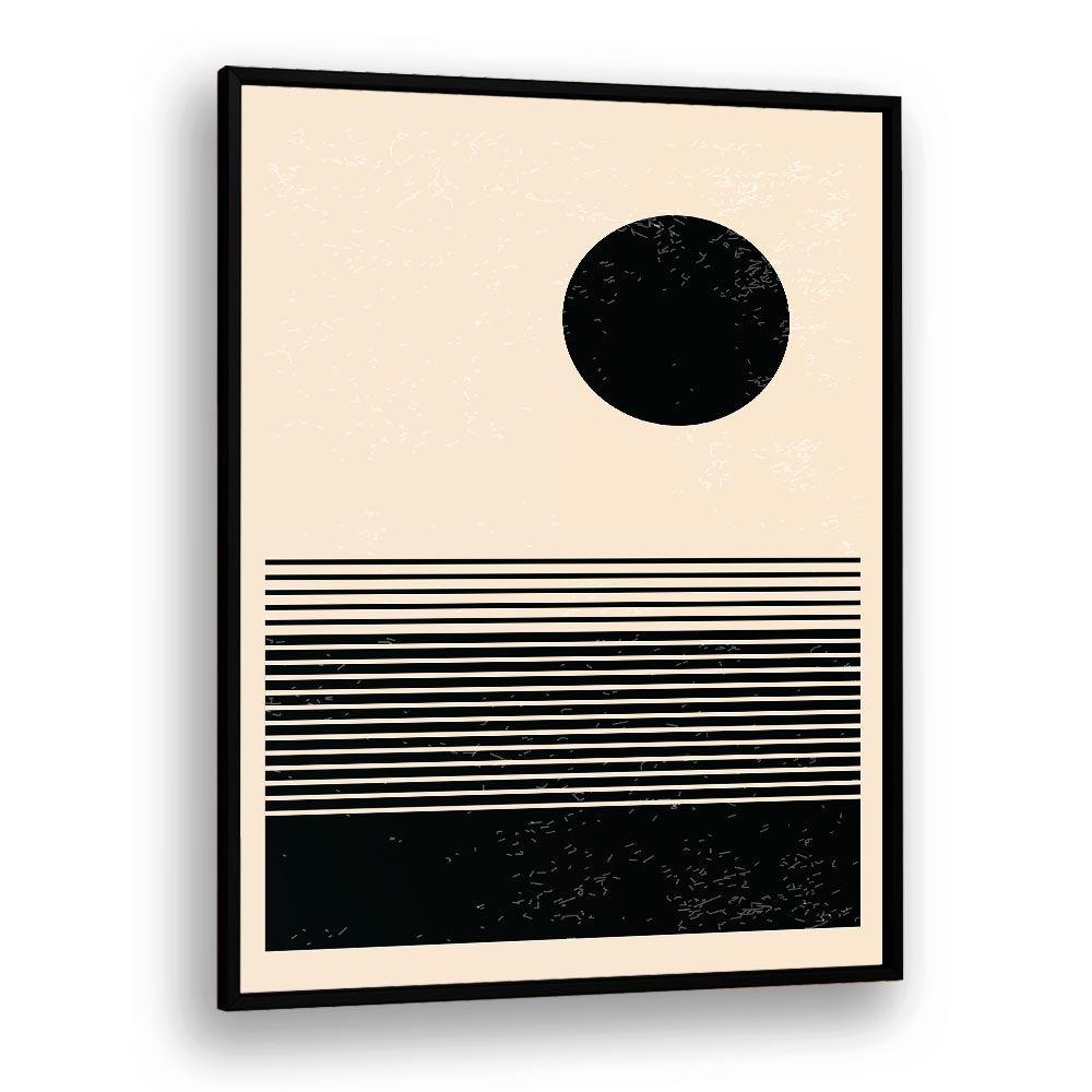 minimal abstract series IX by jay stanley geometric paintings in Black Plain Frame