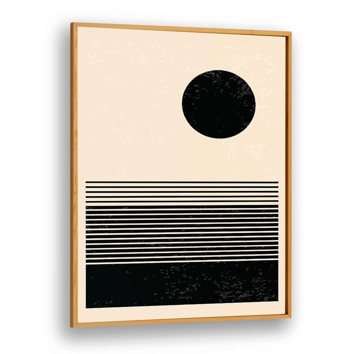 minimal abstract series IX by jay stanley geometric paintings in Oak Wood Plain Frame