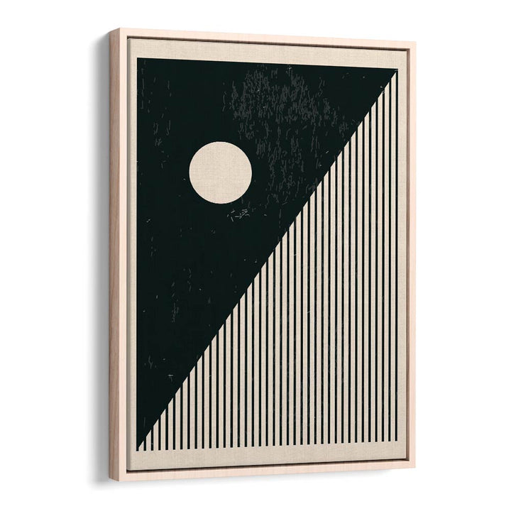 minimal abstract series x by jay stanley geometric paintings in Oak Wood Floater Frame