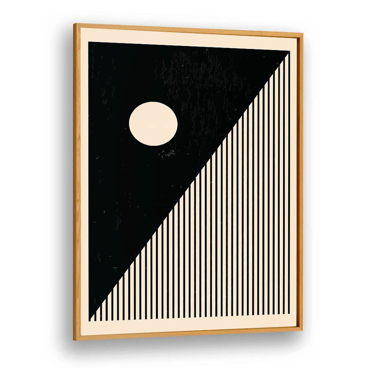 minimal abstract series x by jay stanley geometric paintings in Oak Wood Plain Frame