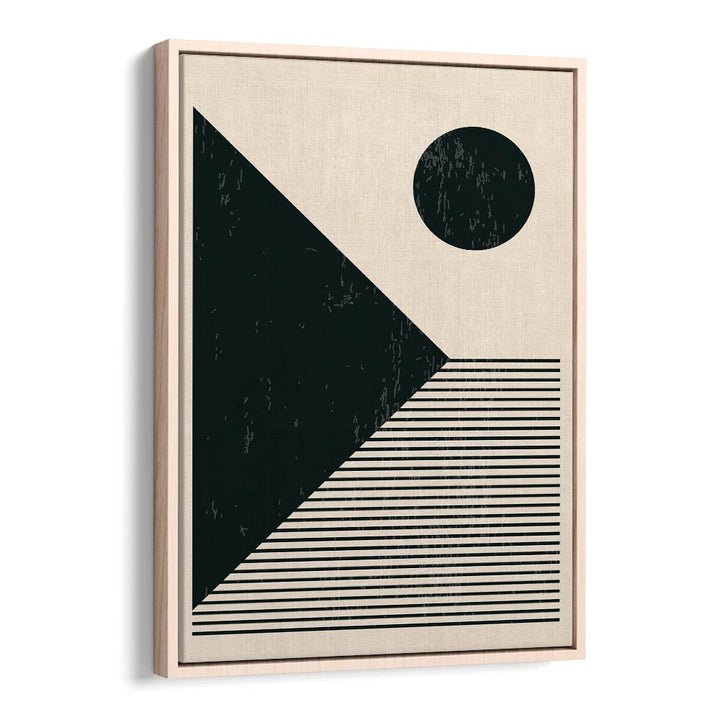 minimal abstract series xi by jay stanley geometric paintings in Oak Wood Floater Frame