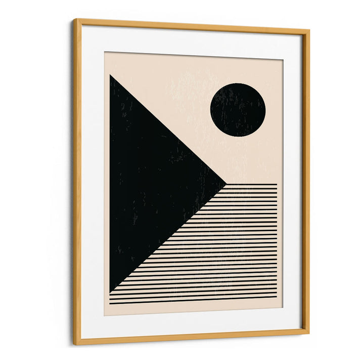 minimal abstract series xi by jay stanley geometric paintings in Oak Wood Frame With Mount