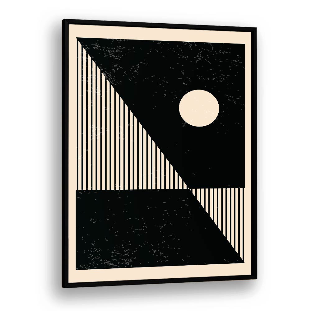 minimal abstract series xii by jay stanley geometric paintings in Black Plain Frame