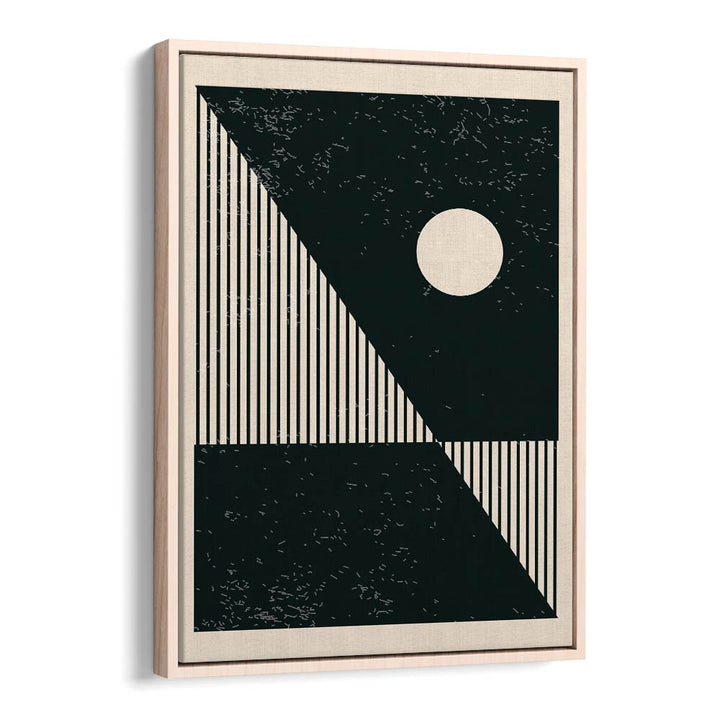 minimal abstract series xii by jay stanley geometric paintings in Oak Wood Floater Frame