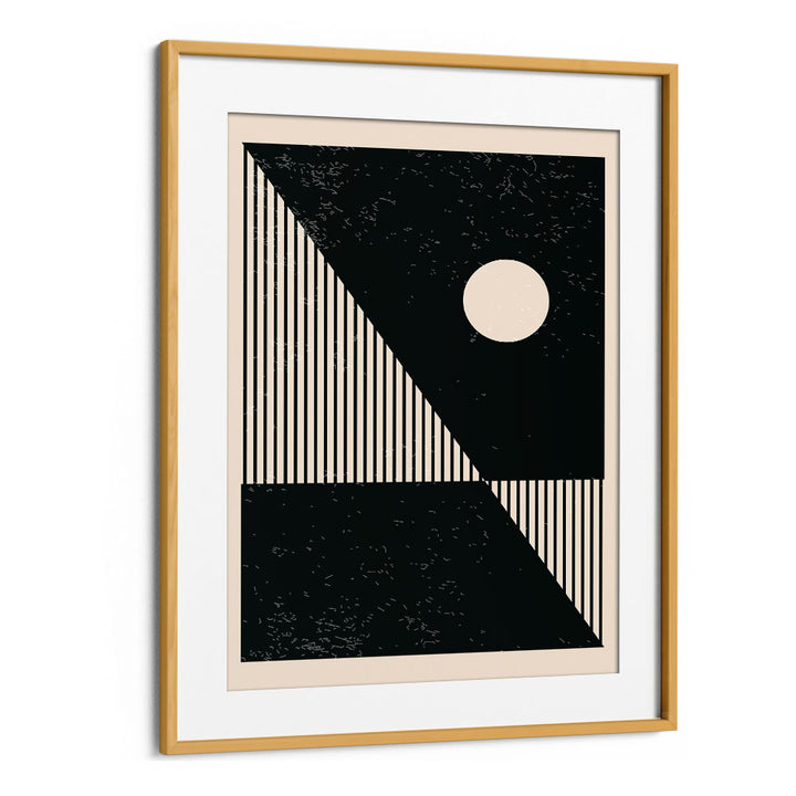 minimal abstract series xii by jay stanley geometric paintings in Oak Wood Frame With Mount