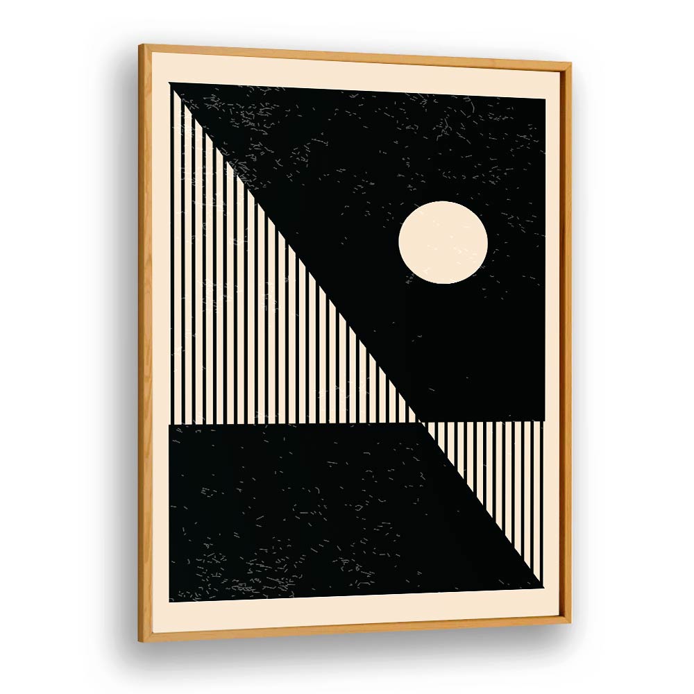 minimal abstract series xii by jay stanley geometric paintings in Oak Wood Plain Frame