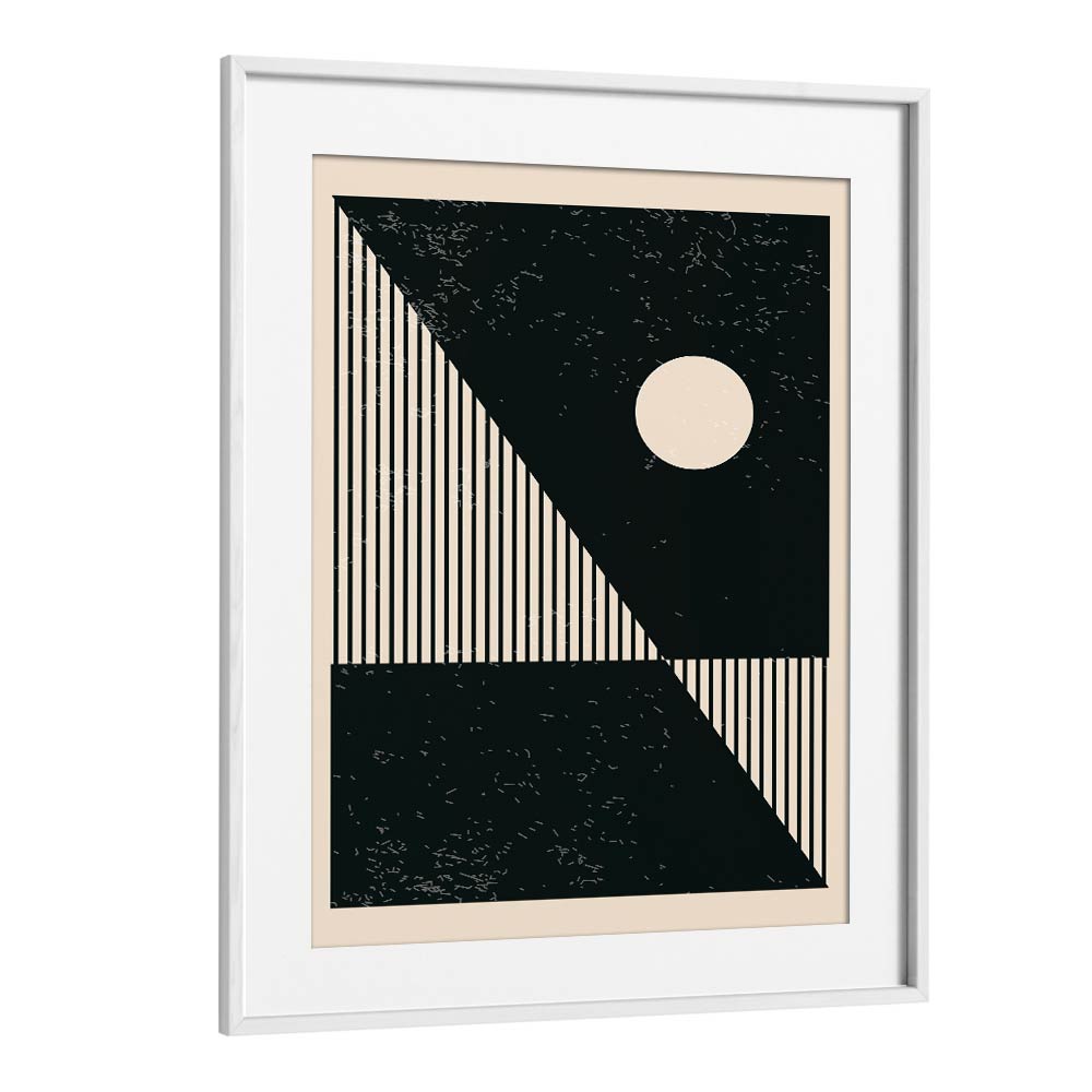 minimal abstract series xii by jay stanley geometric paintings in White Frame With Mount