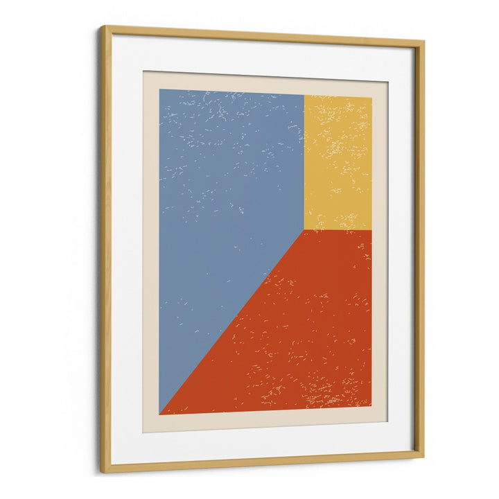 minimal abstract shapes II by jay stanley geometric art paintings in Oak Wood Frame With Mount