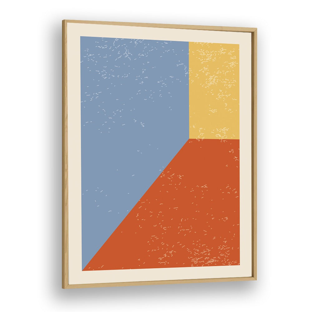 minimal abstract shapes II by jay stanley geometric art paintings in Oak Wood Plain Frame